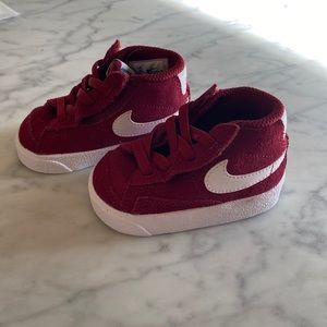 Red baby Nike Blazers